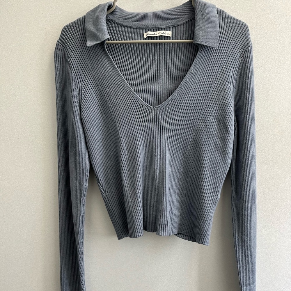 Abercrombie & Fitch Elevated Ribbed Knit Polo